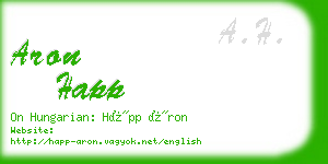 aron happ business card